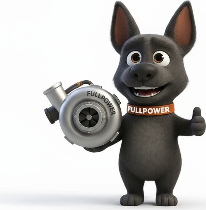 Mascote FullPower Turbo aprovando com o polegar para cima
