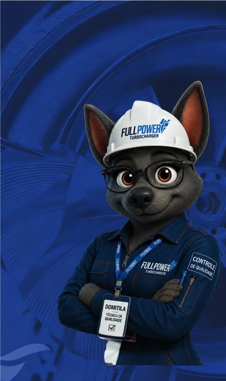 Domitila, técnica de qualidade da FullPower Turbocharger